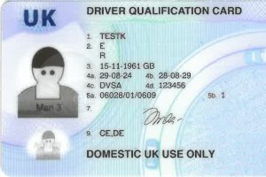 National Driver CPC qualification card