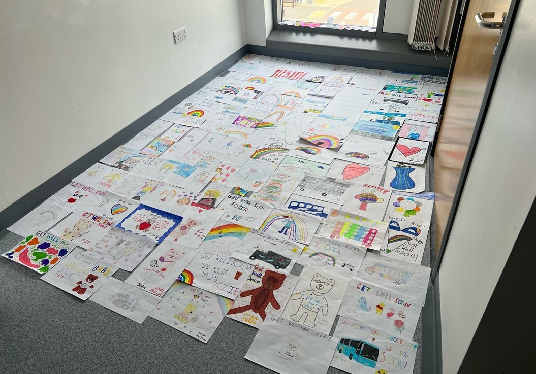 Cards send by schoolchildren