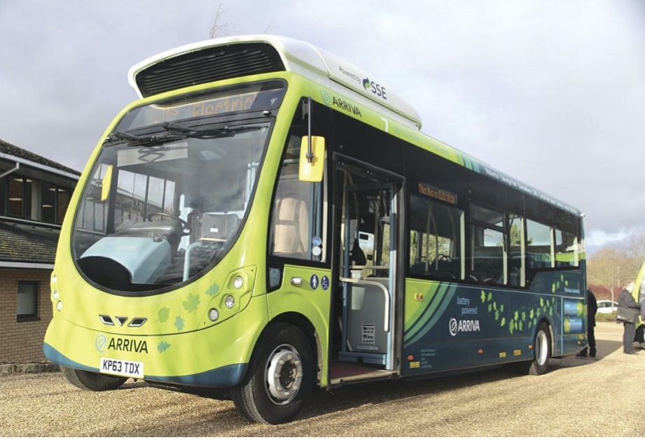 The batteries powered an electric bus