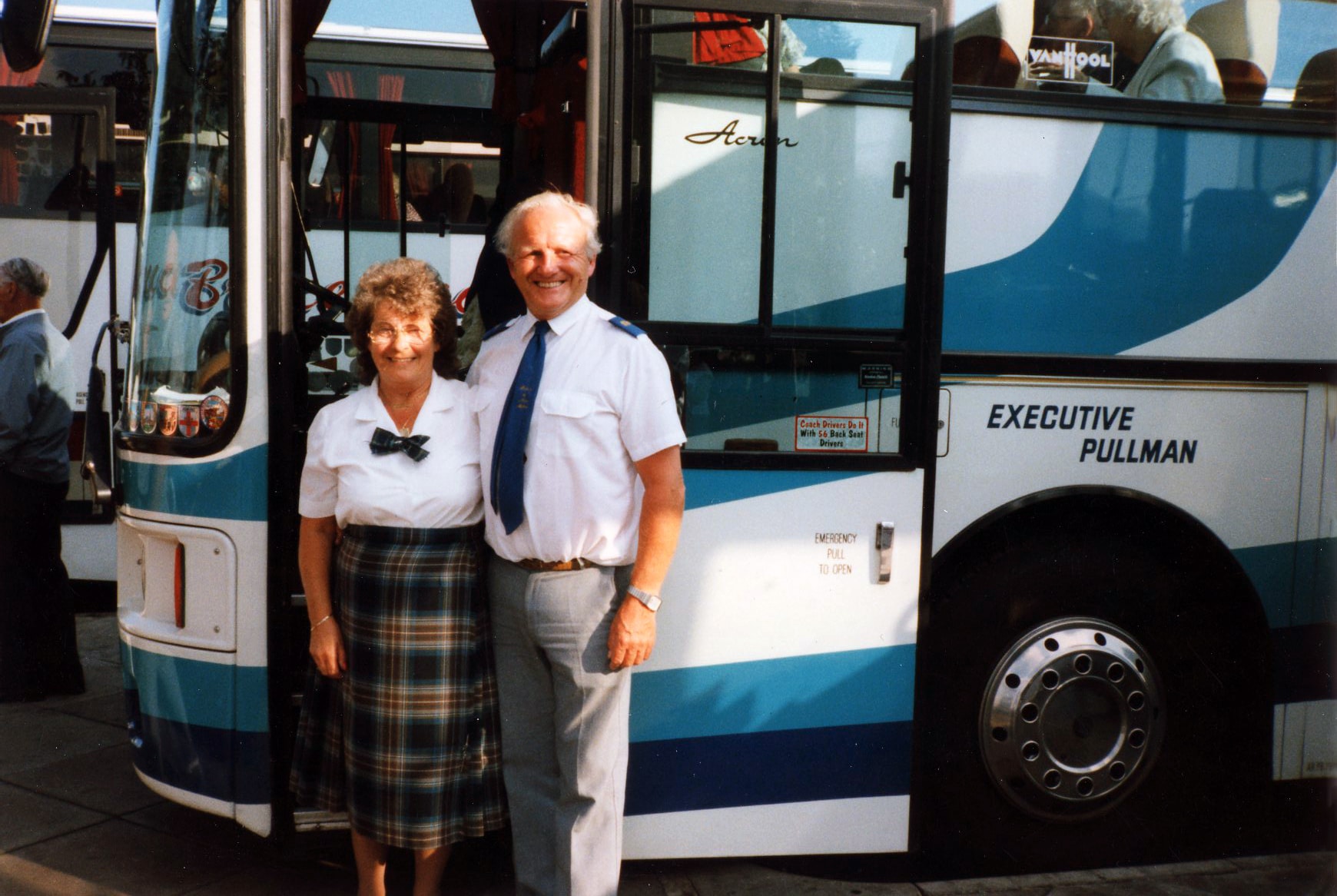 Albert Skew Solent Coaches with his Van Hool Acron