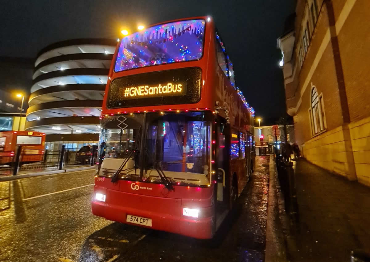 Go North East Santa bus tour