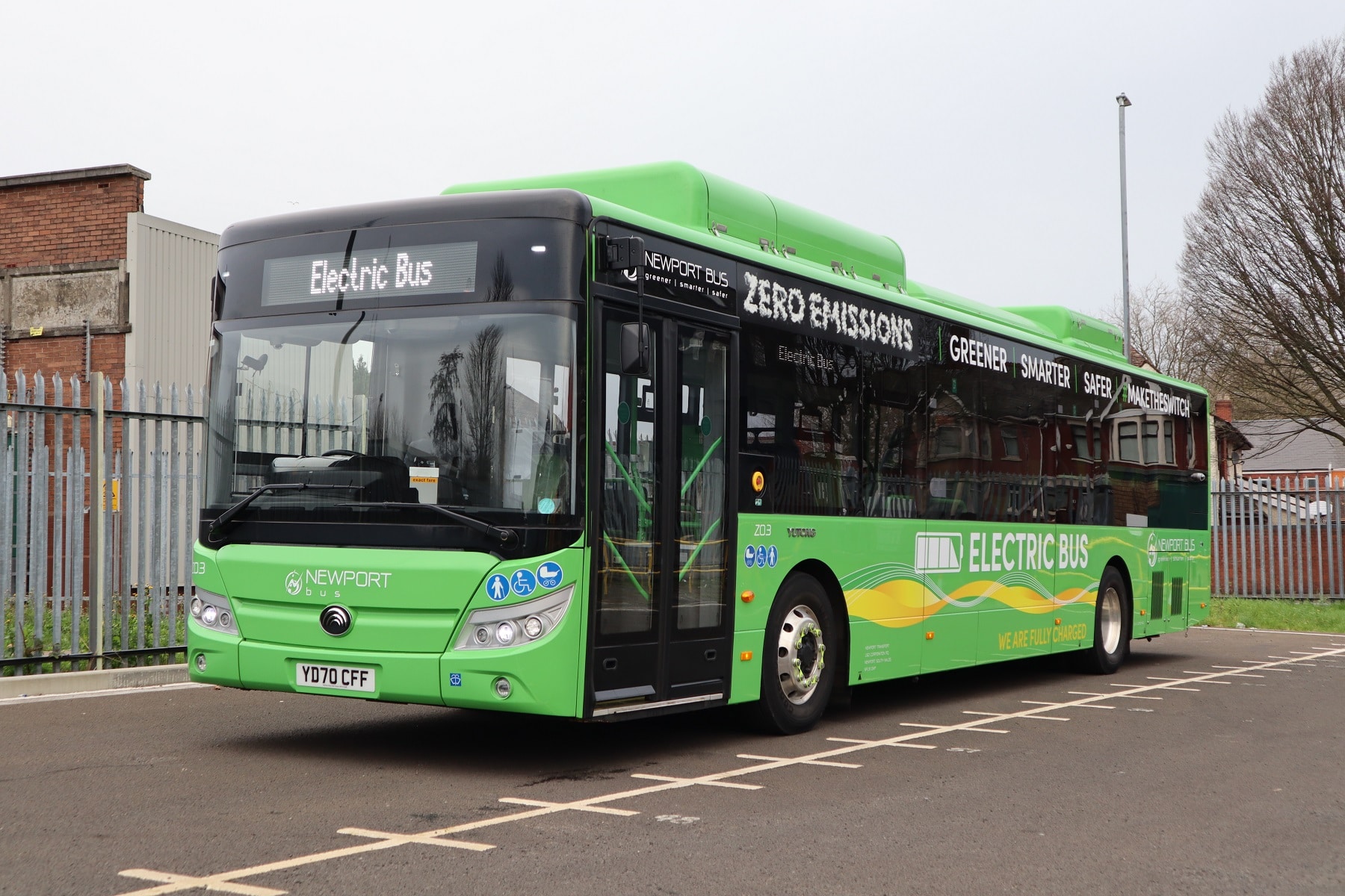 Newport Bus battery-electric Yutong E12