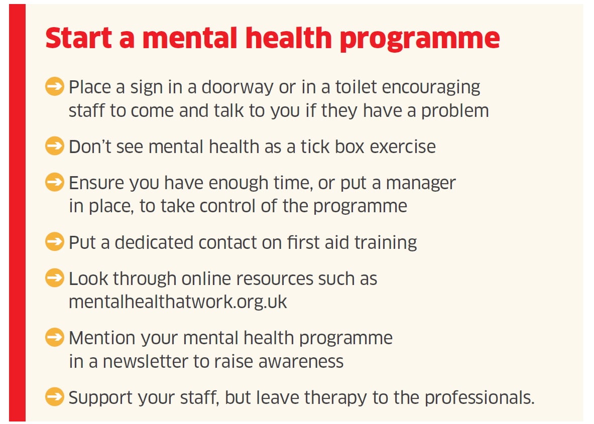 Start a mental health programme