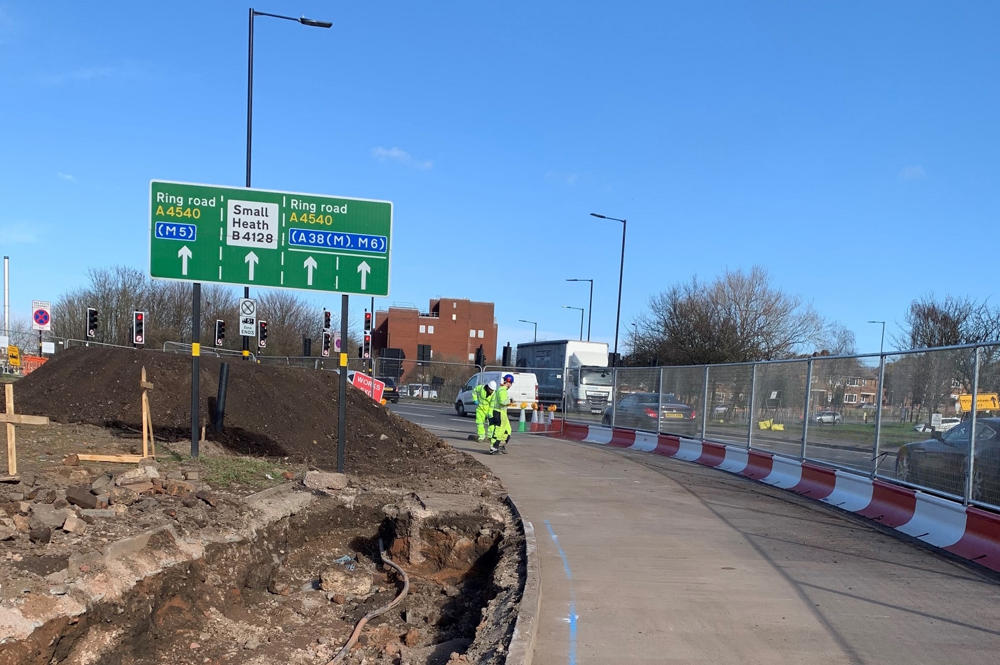 Sprint BRT construction work begins on the A45