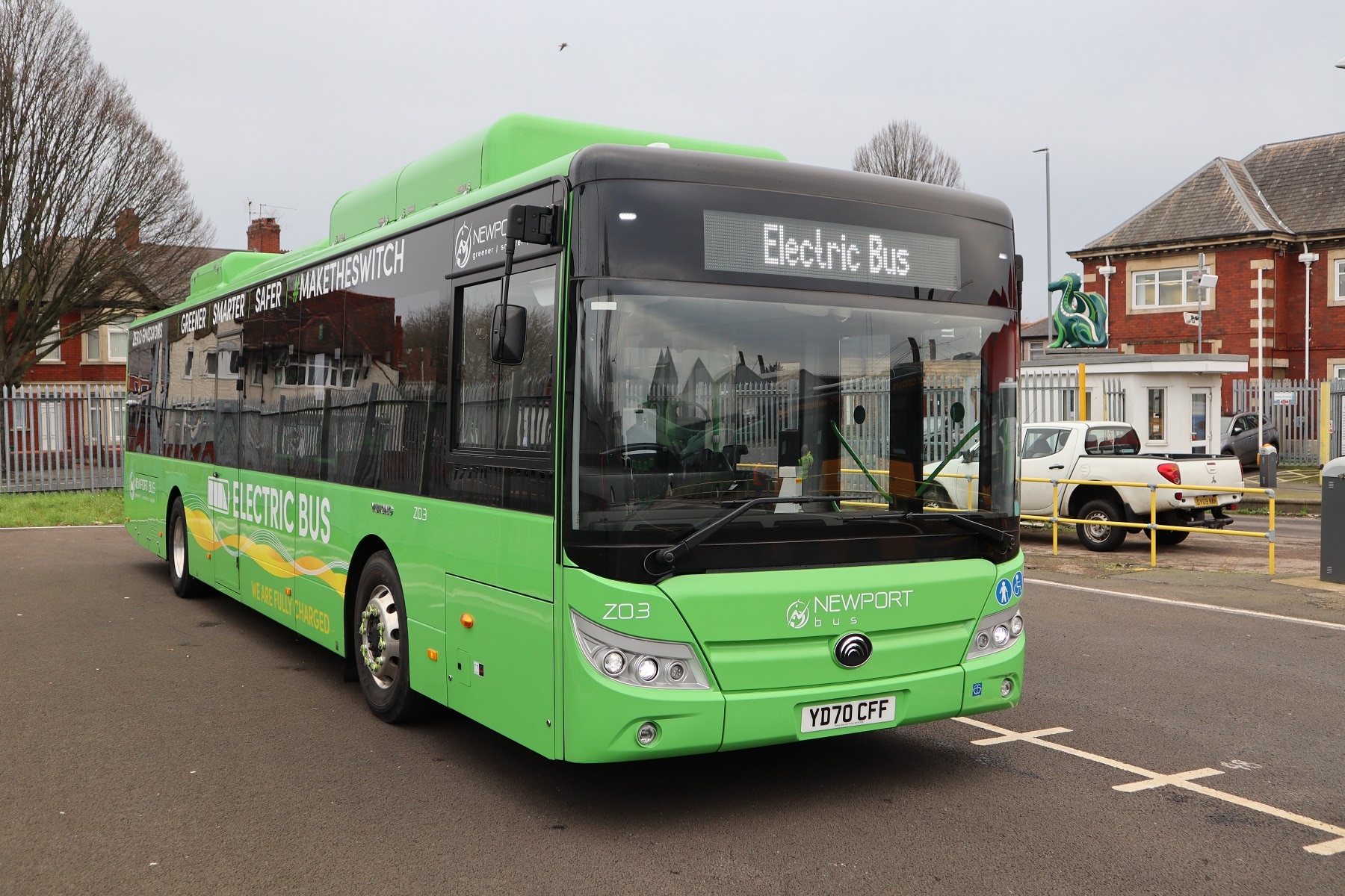 Newport Bus battery electric Yutong E12