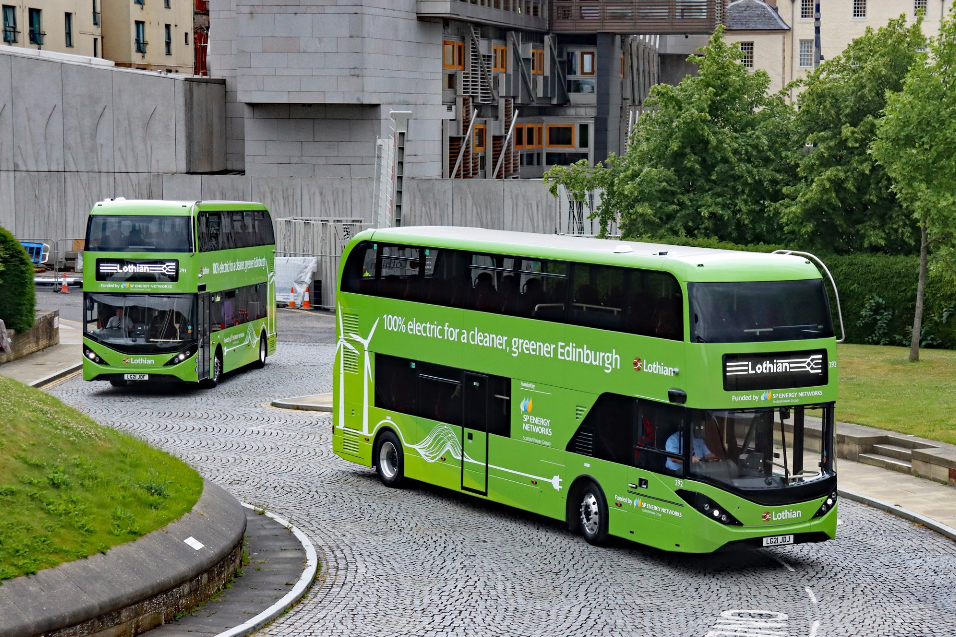 Lothian Buses battery electric BYD ADL Enviro400EVs