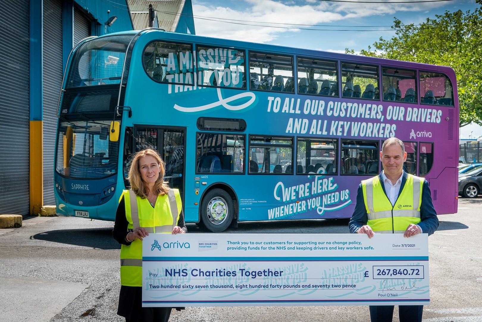 Arriva exact fare policy leads to NHS charity donation