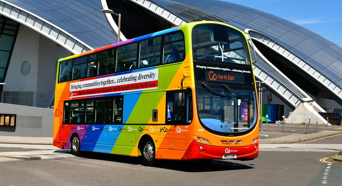 Pride Month at GNE - Rainbow Bus