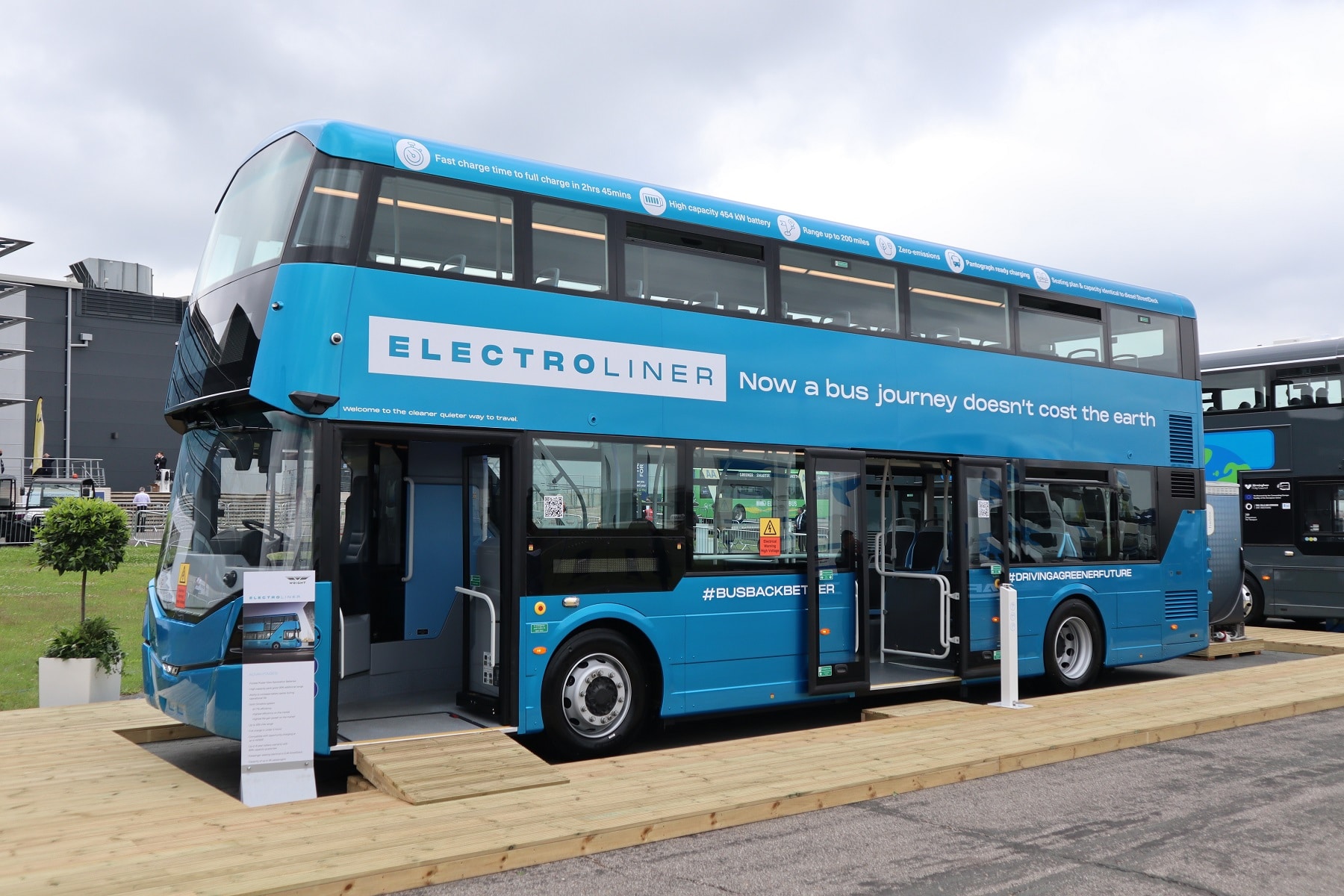 Wrightbus StreetDeck Electroliner battery electric double decker bus