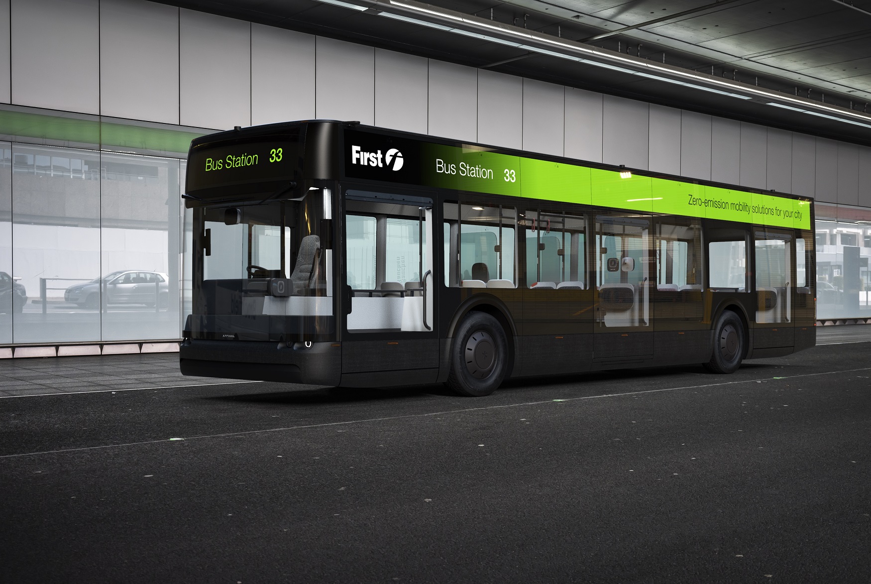 Fleet of Arrival buses with First York floated in ZEBRA EoI