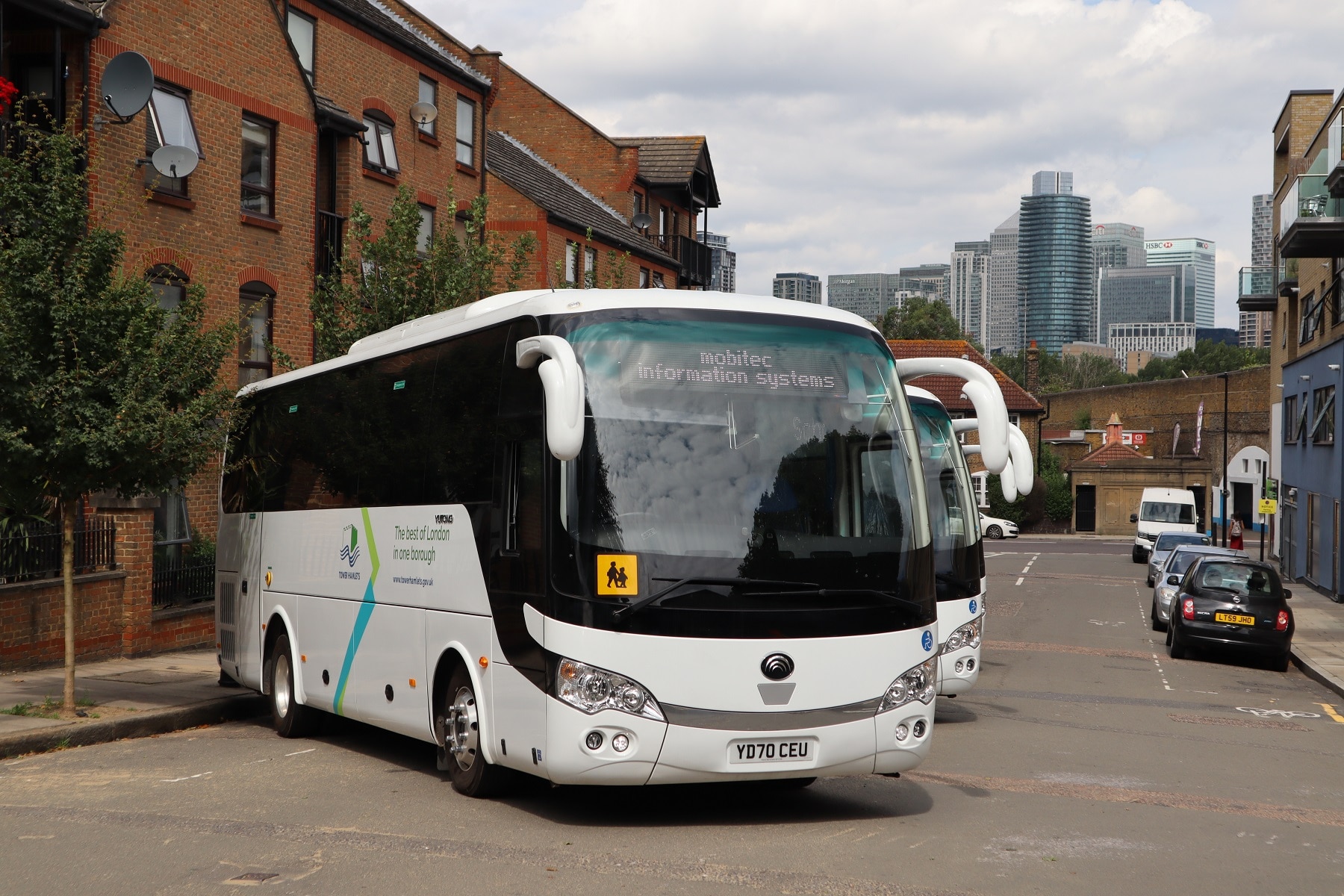 Yutong TC9 Mobility coaches with the London Borough of Tower Hamlets