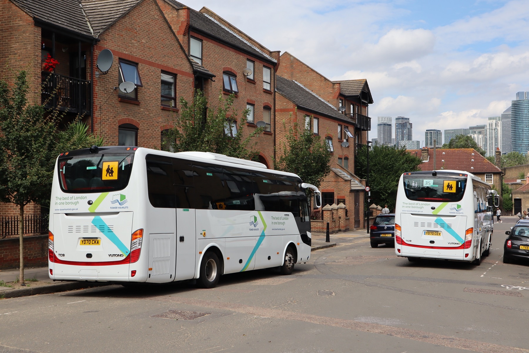 Yutong TC9 Mobility fleet with Tower Hamlets