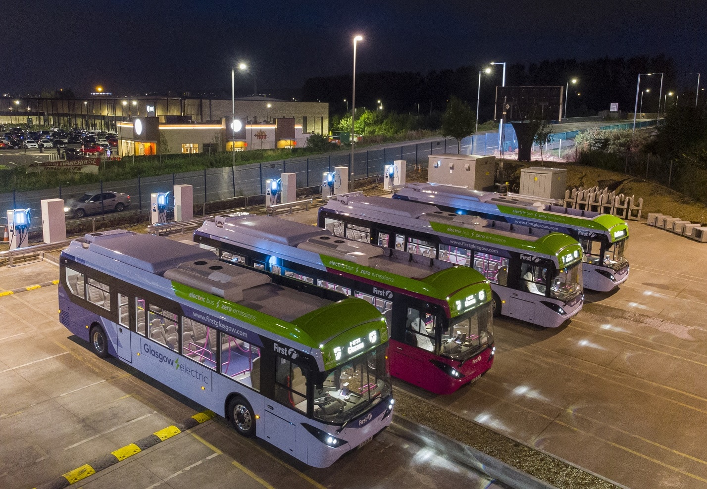 First Glasgow Caledonia depot electrification work