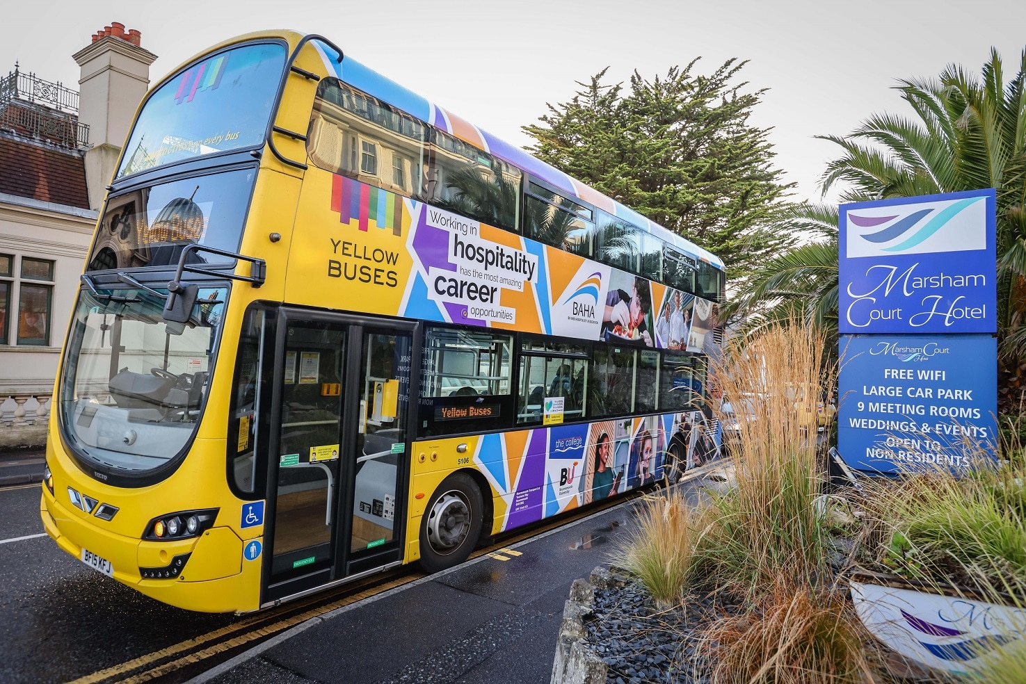 Yellow Buses working with the hospitality sector