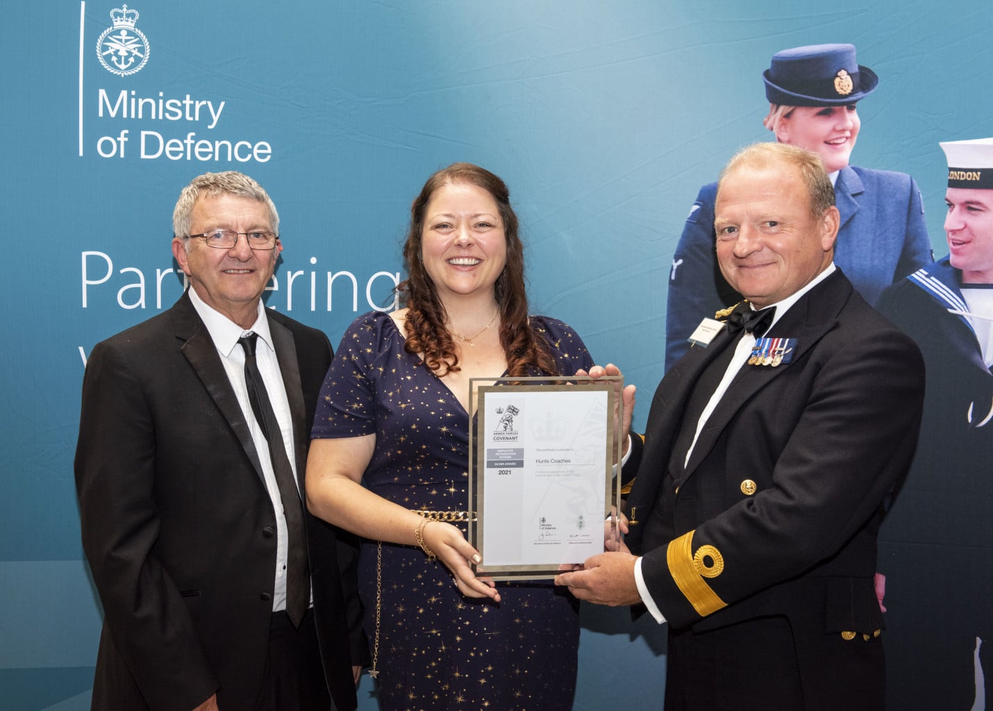 Hunts Coaches team receives award for Armed Forces work