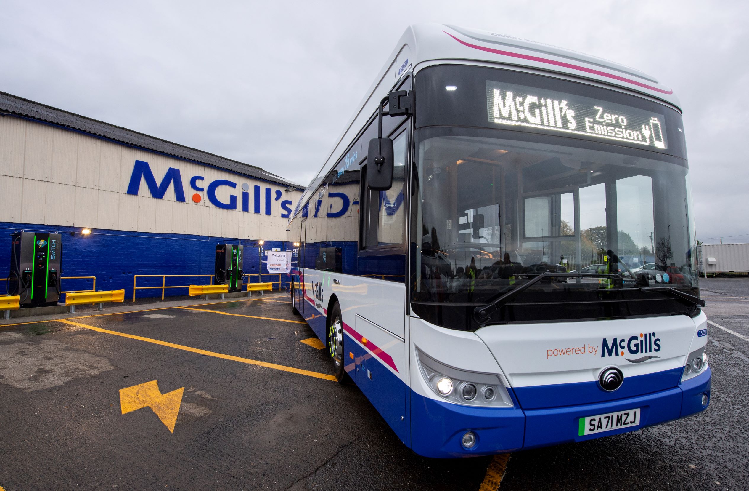 McGills Buses Yutong E12 battery electric bus