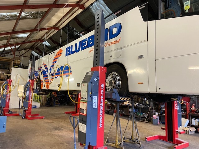 Bluebird Coaches adds a further set of Totalkare T8AC lifts