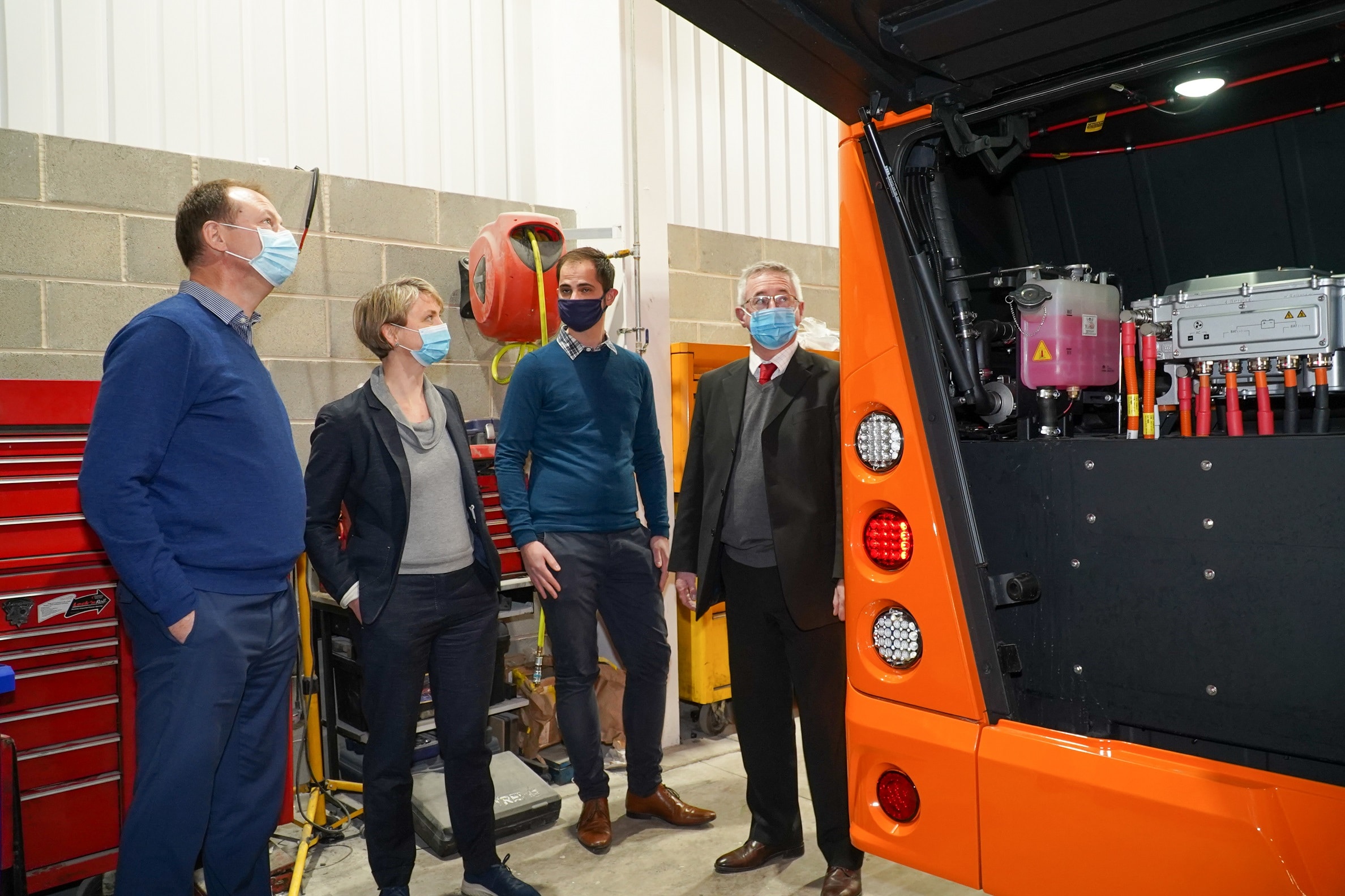 Shadow Home Secretary Yvette Cooper visits Pelican Bus and Coach