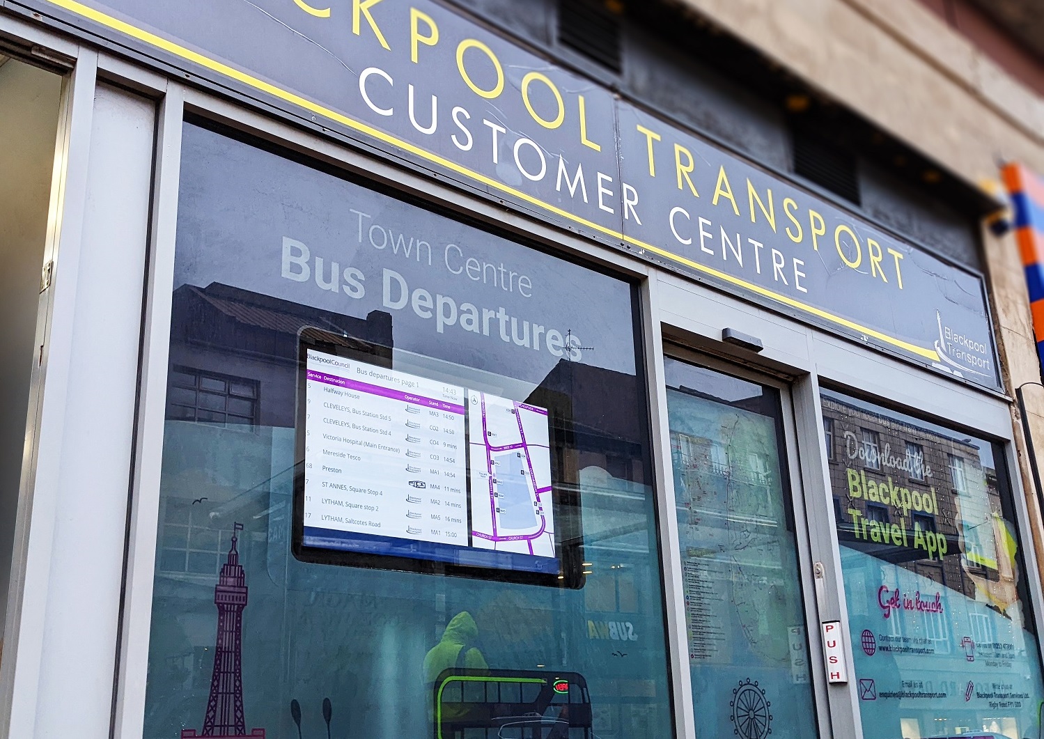 Blackpool real time bus display
