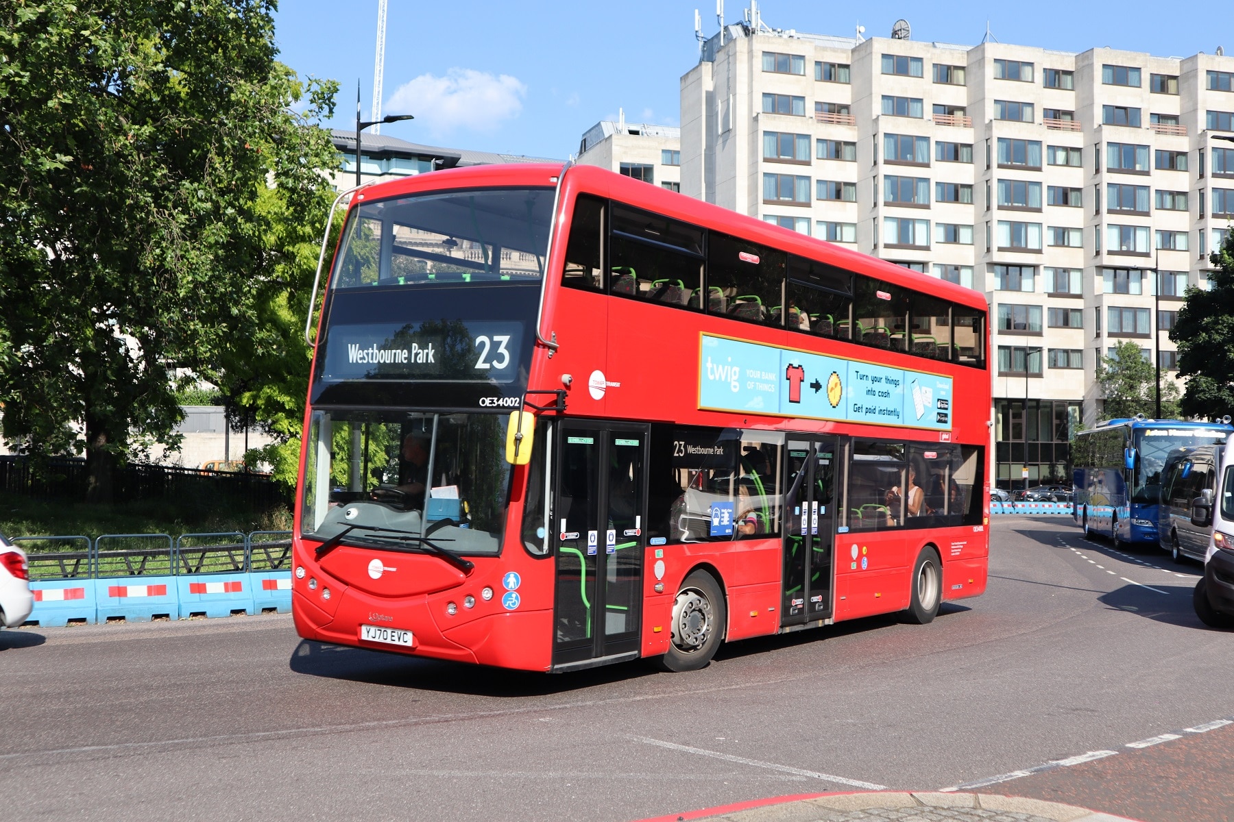 Switch Mobility Metrodecker EV with Tower Transit