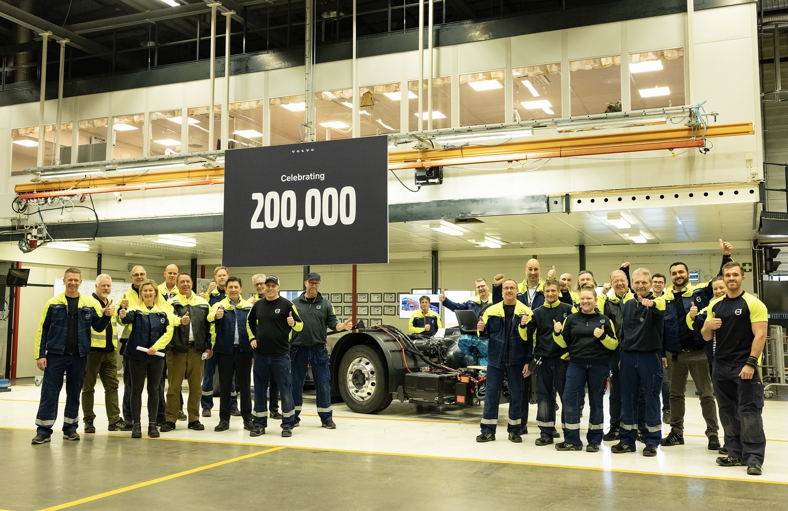 Volvo celebrates 200,000 coach and bus chassis from Borås plant