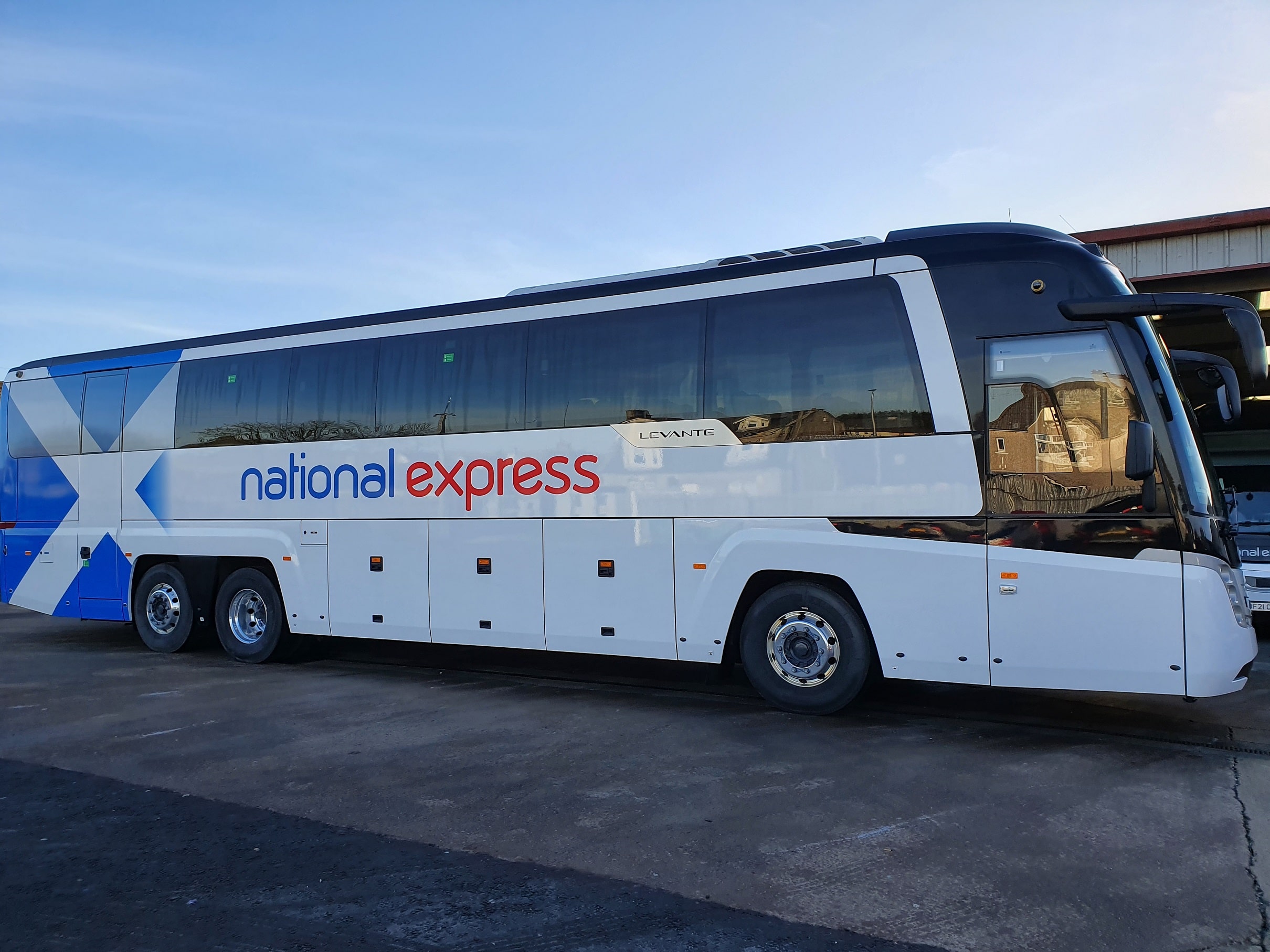 Bruce Coaches Scania Caetano coach for National Express work
