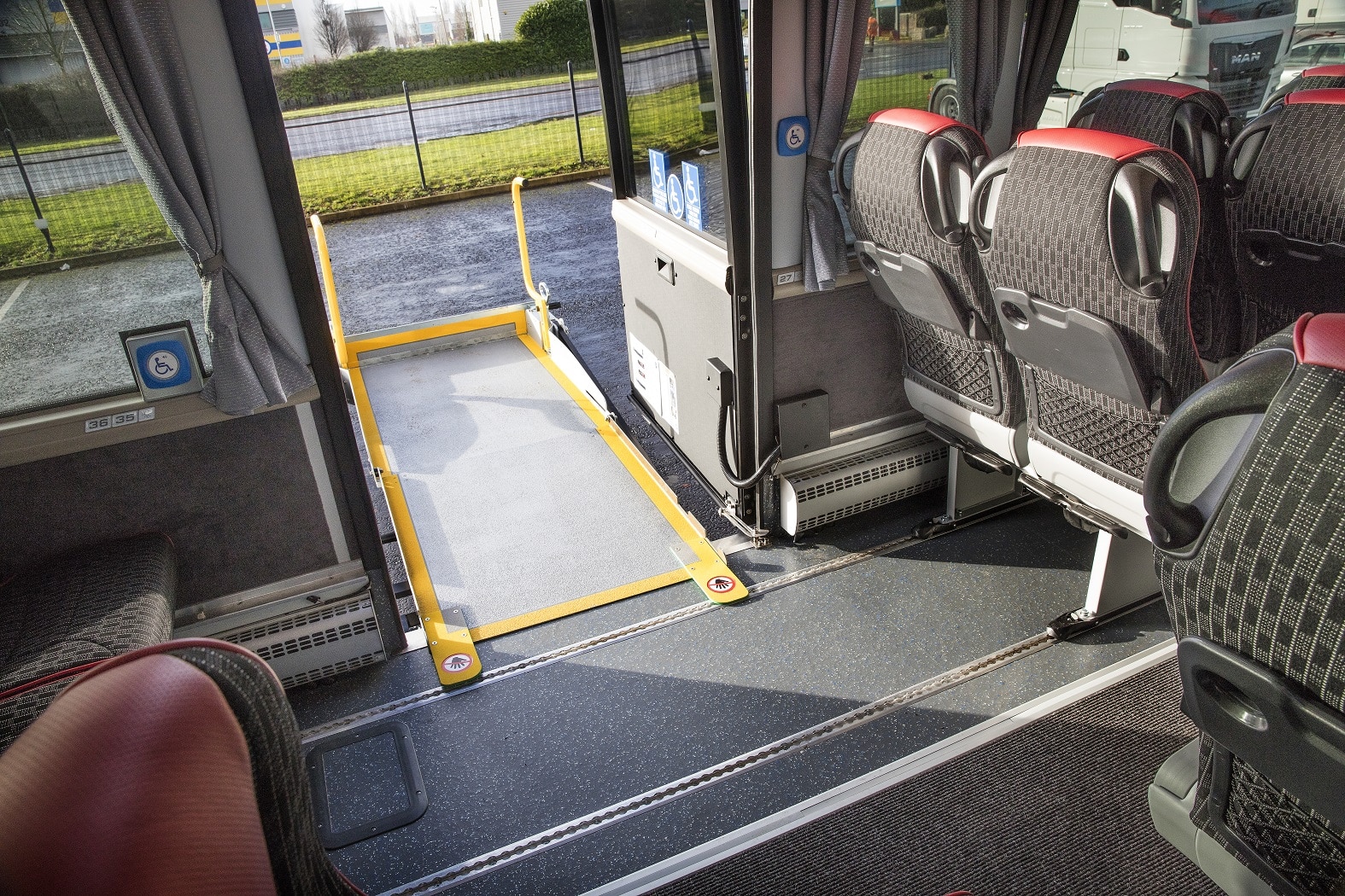 PSVAR compliant Neoplan Tourliner inside view