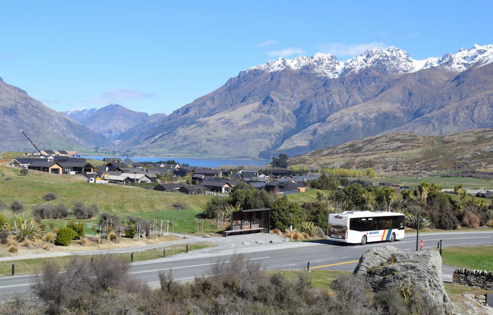 Ritchies bus at jack point stop NZ