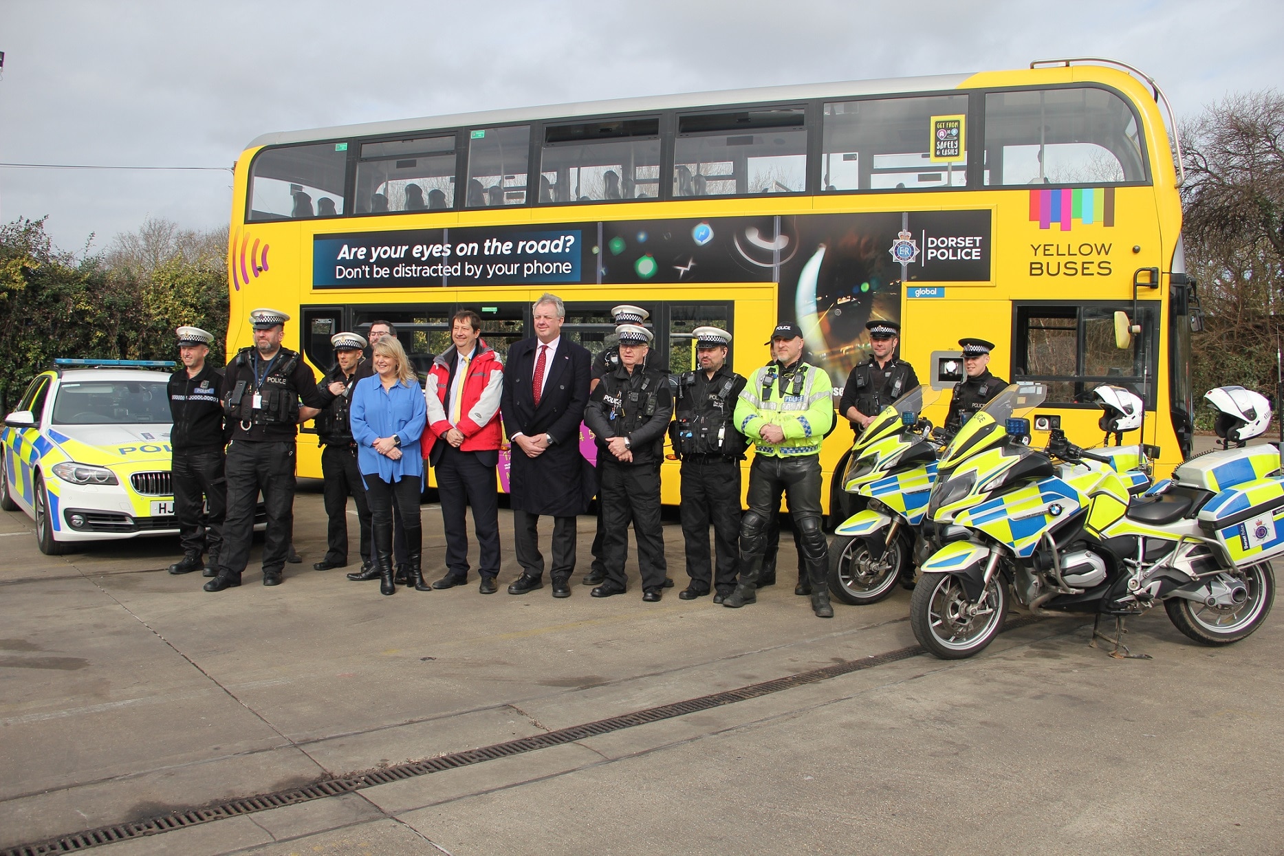 Yellow Buses works with Dorset Police