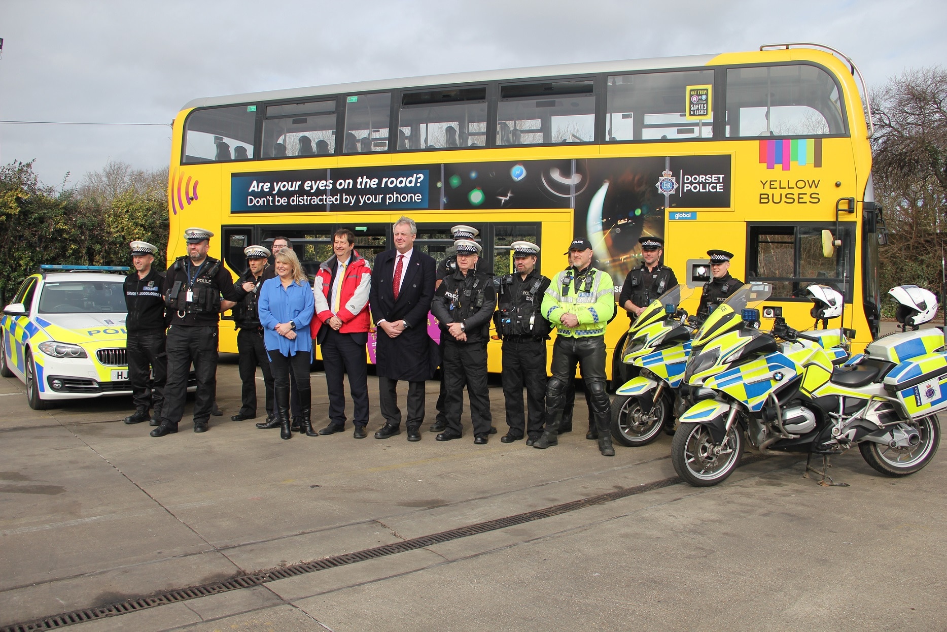Yellow Buses works with Dorset Police