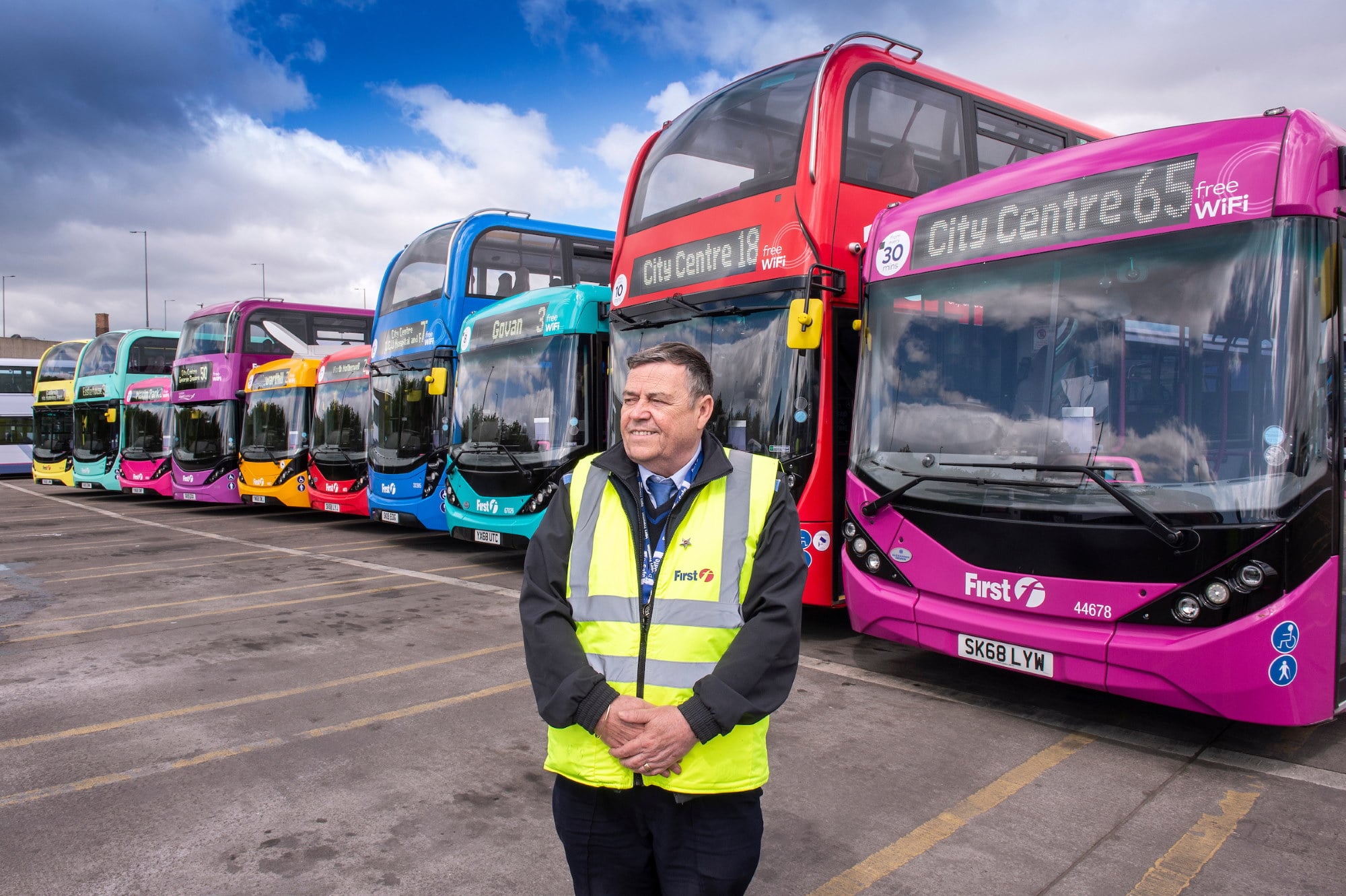 First Glasgow LEZ low emission buses