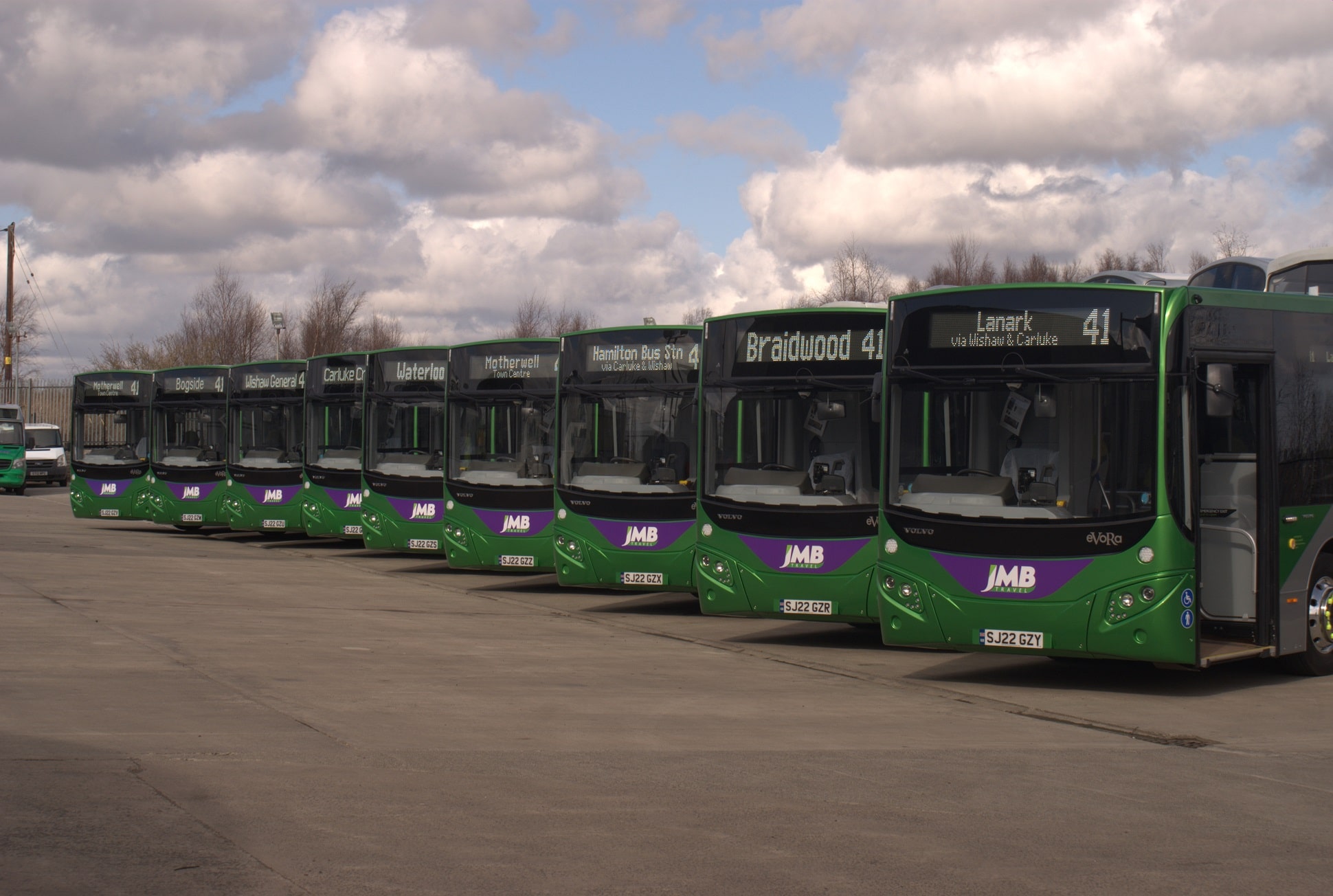 Nine Volvo B8RLEs with MCV Evora bodywork for JMB Travel