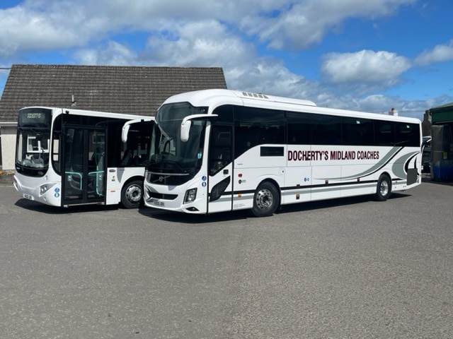 PSVAR Volvo 9700 delivered to Docherty's Midland Coaches