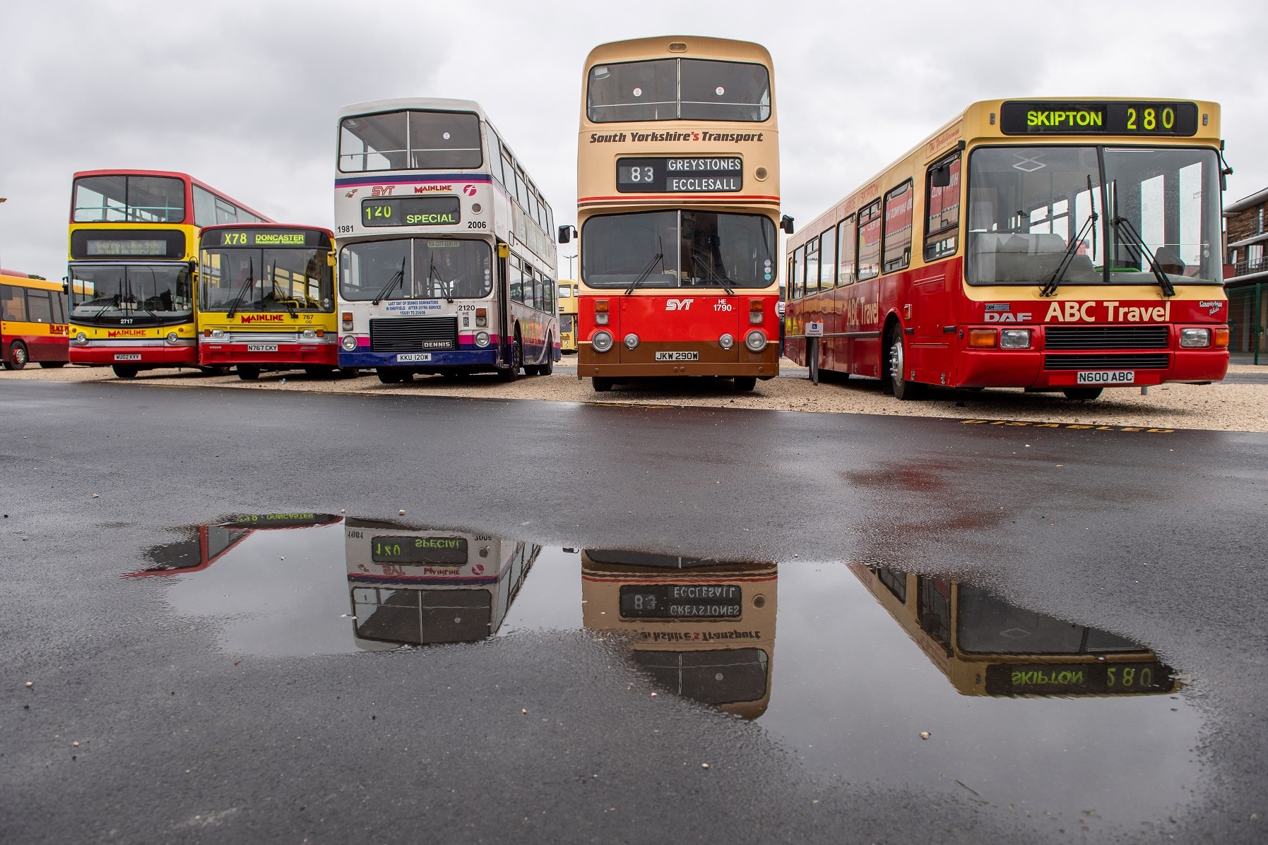 Preserved buses at First Doncaster open day