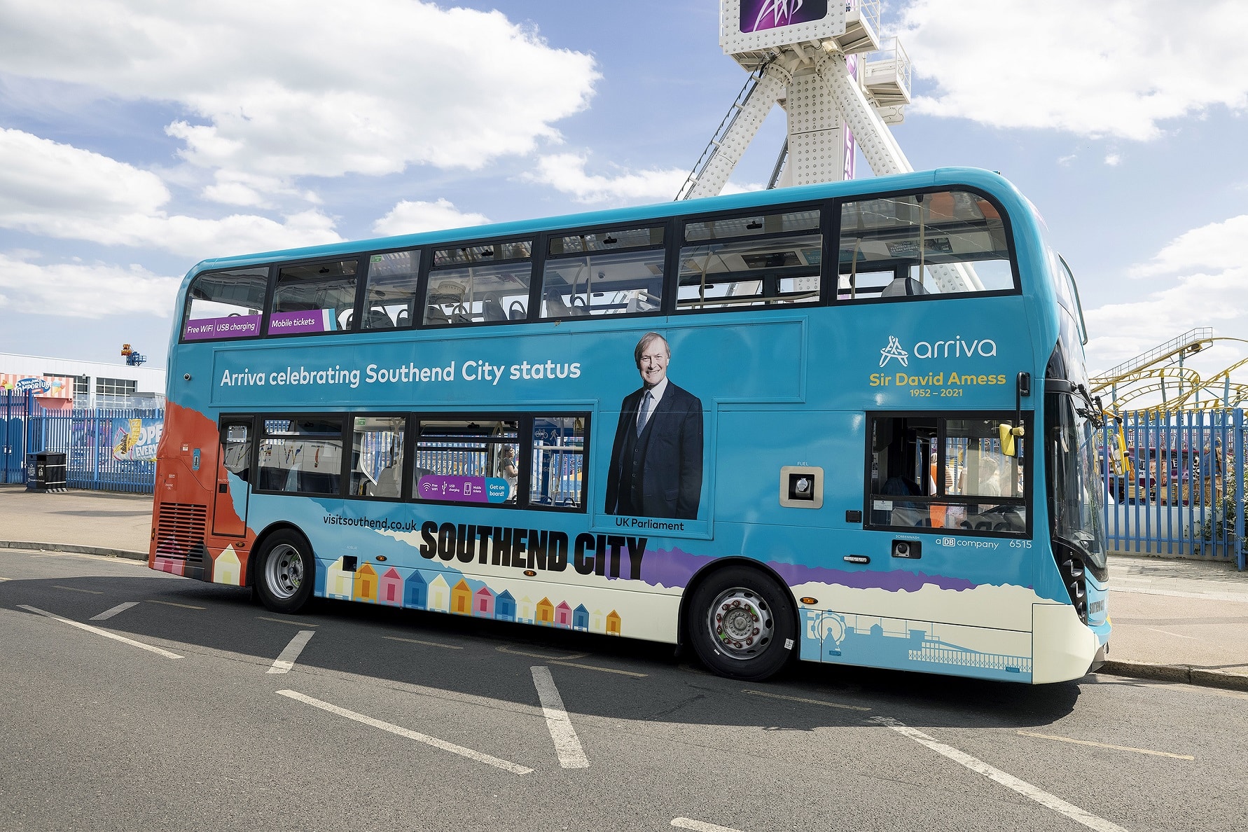 Arriva Southend bus marks Sir David Amess