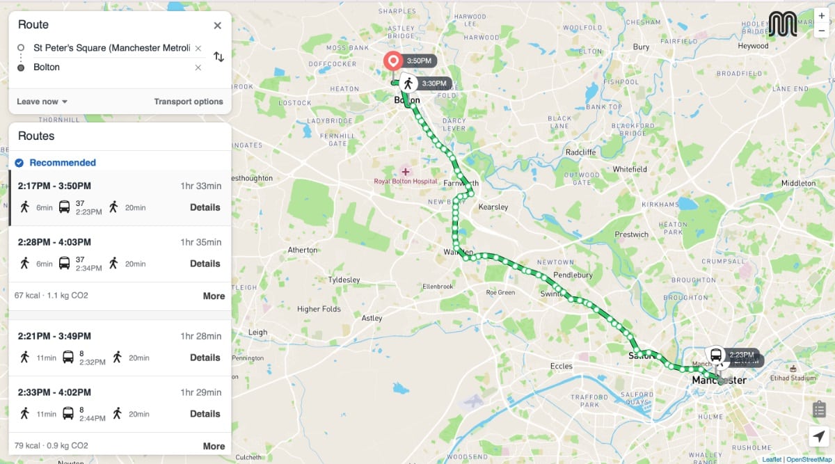 plan a journey tfgm