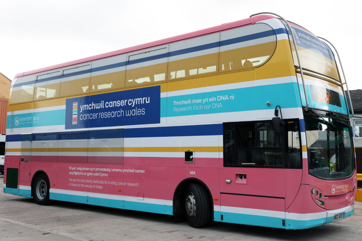 Newport Transport works with Cancer Research Wales