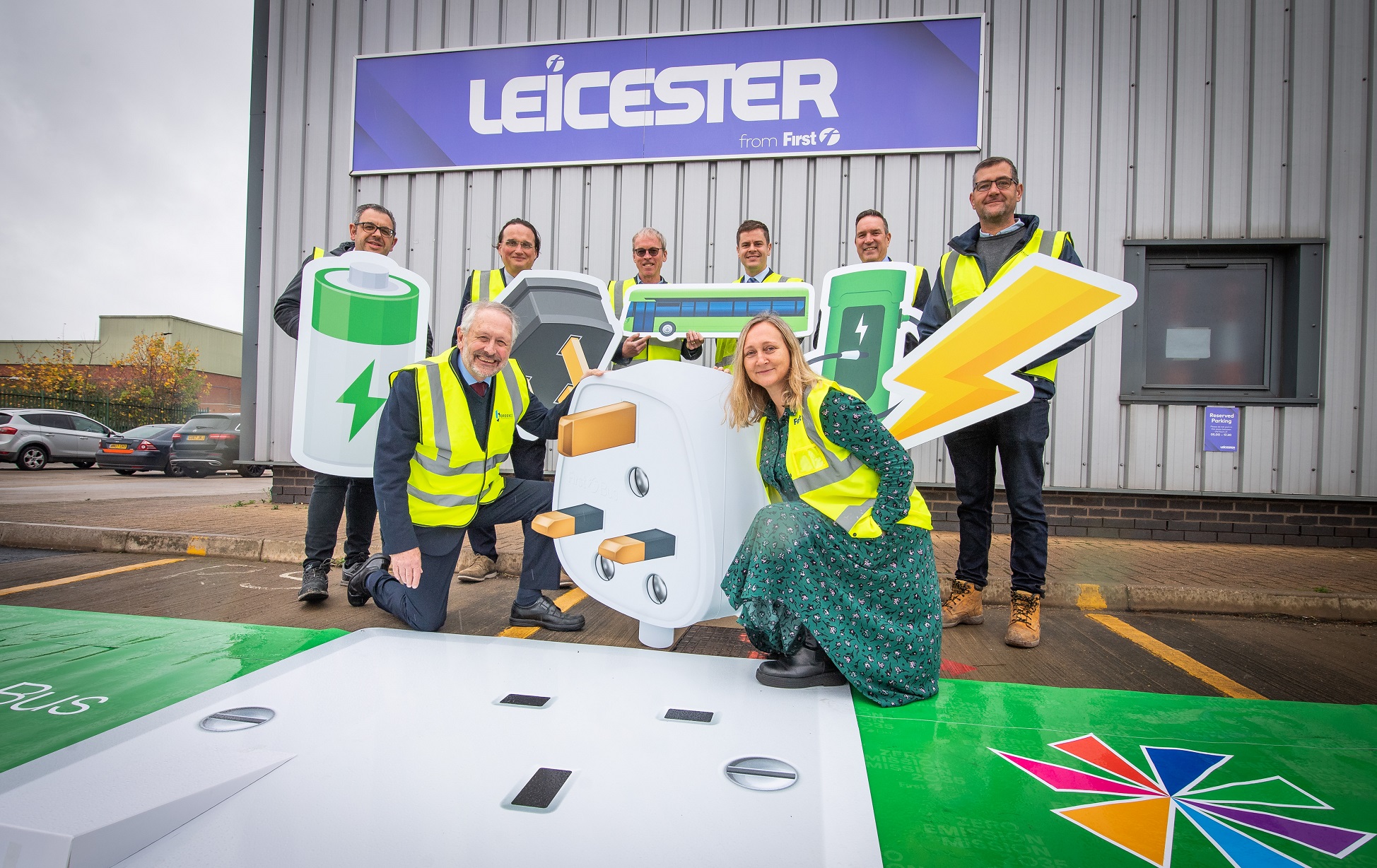 First Leicester begins work for battery electric bus fleet