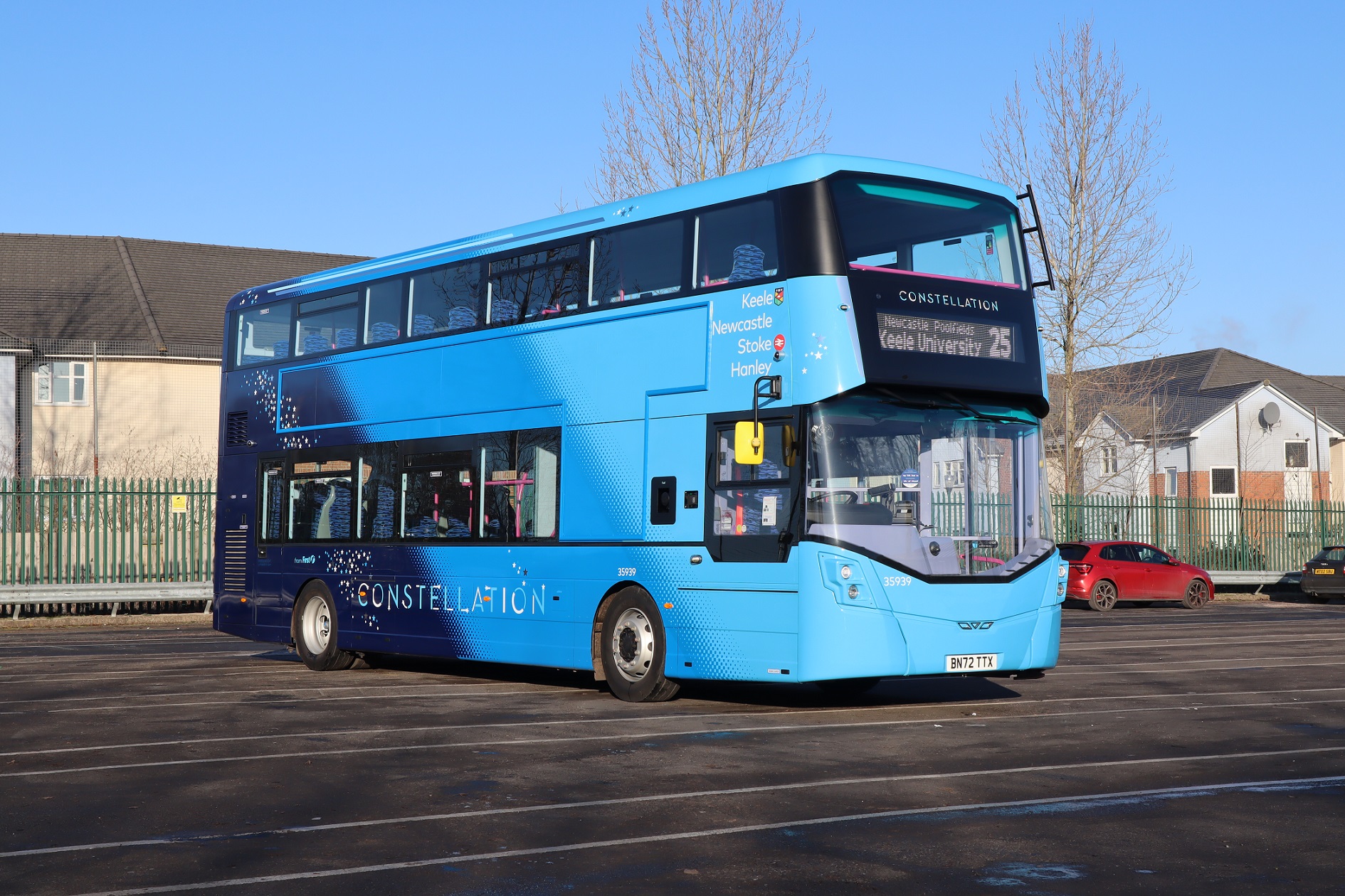 First Potteries Wrightbus StreetDeck with Constellation branding