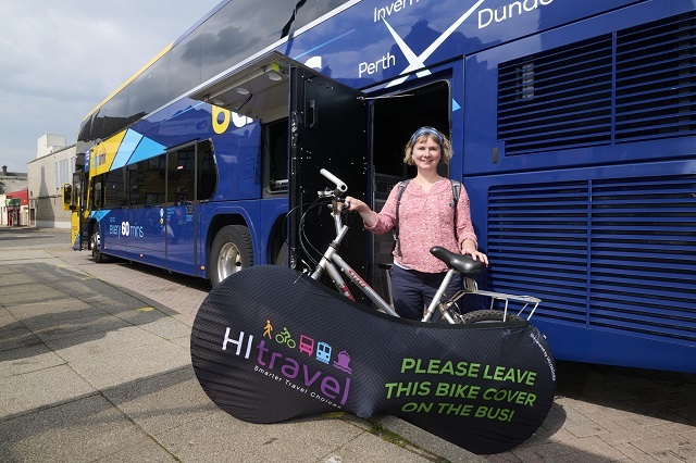Bike sock on Scottish Citylink coach