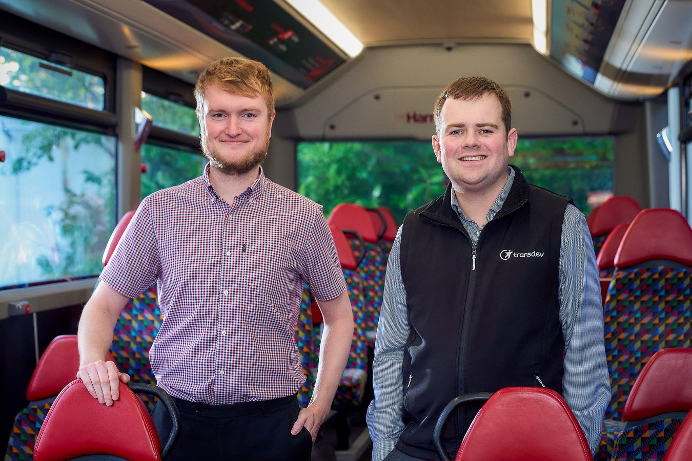 Transdev Blazefield young managers Alex Spencer and Matt Burley