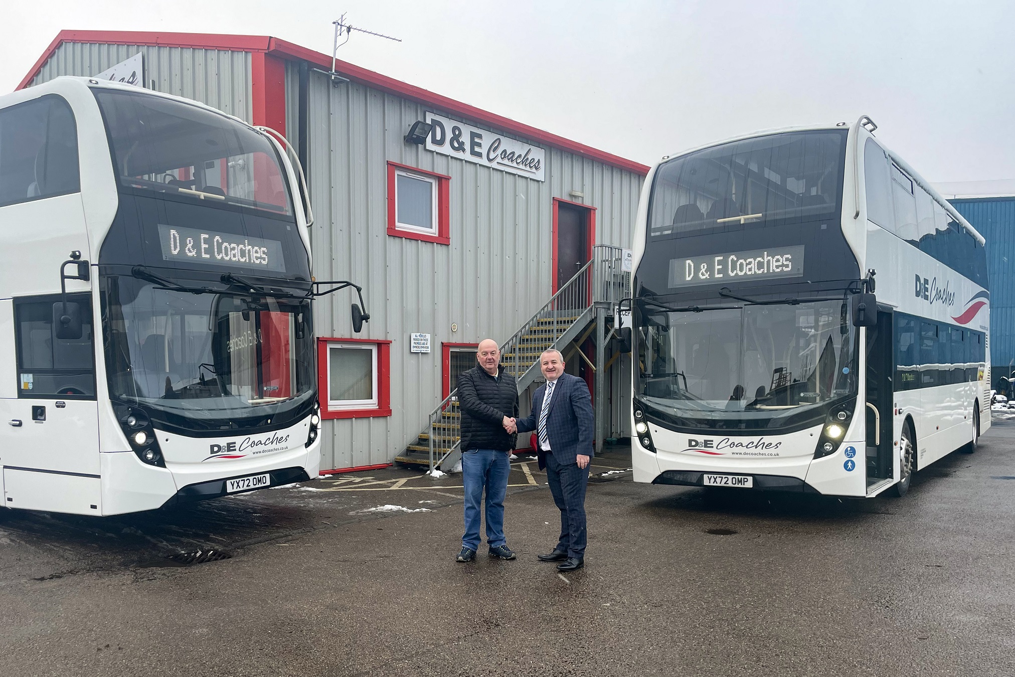 Two Alexander Dennis Enviro400s join D&E Coaches fleet