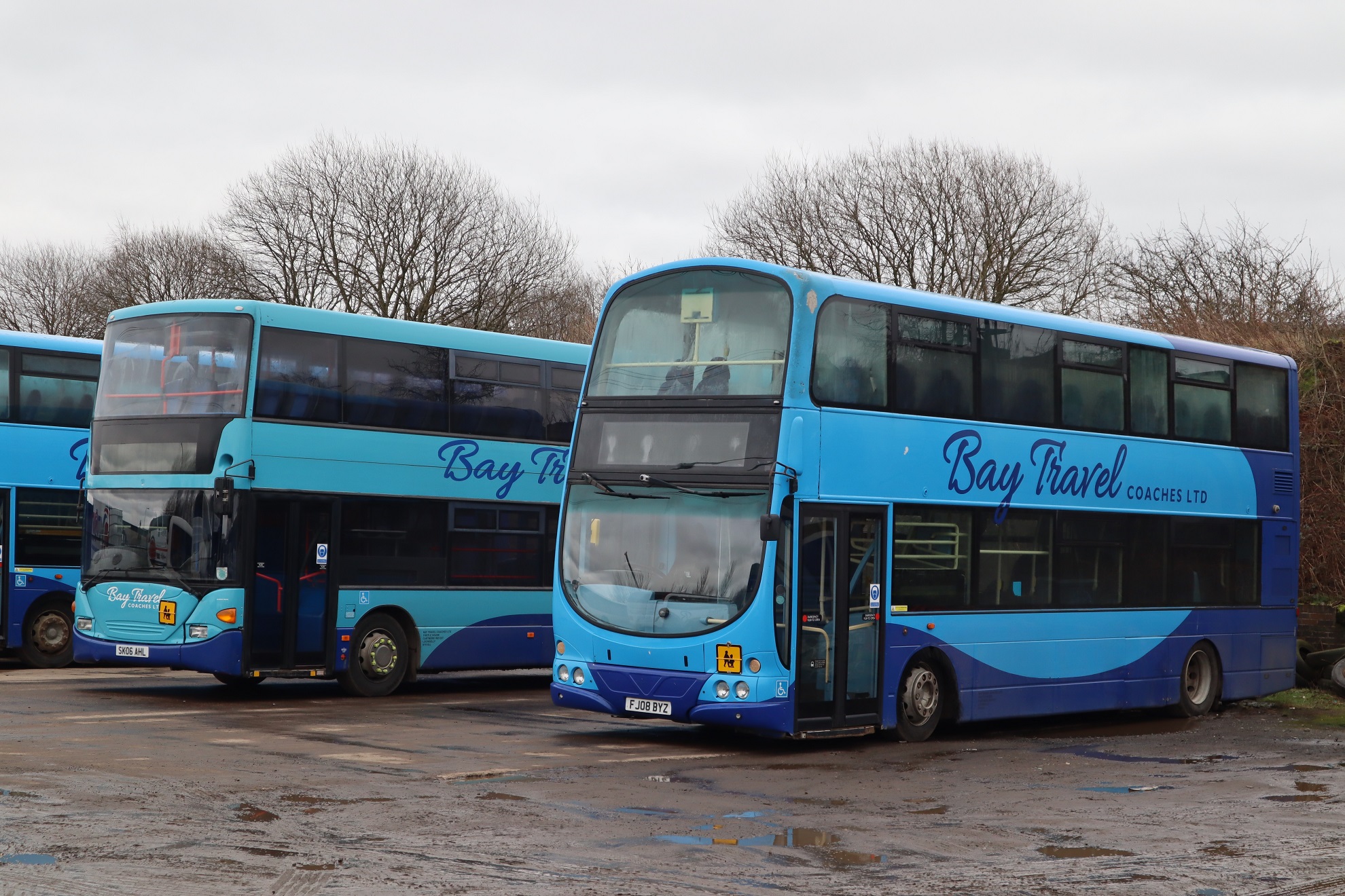 Double decker line up in Lochgelly yard