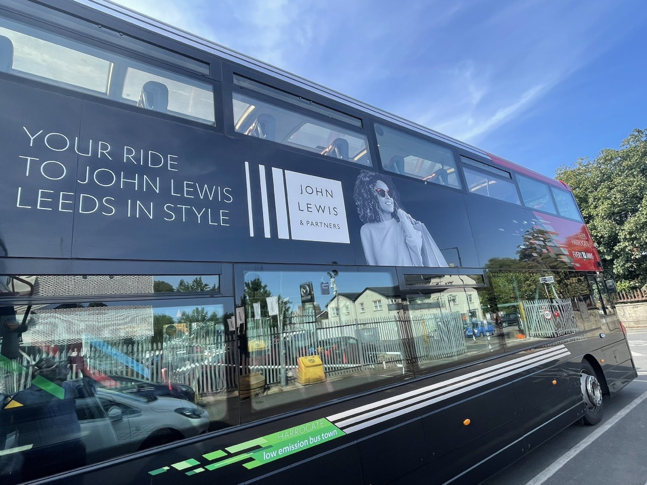 Image of the Transdev John Lewis Sponsorship Bus