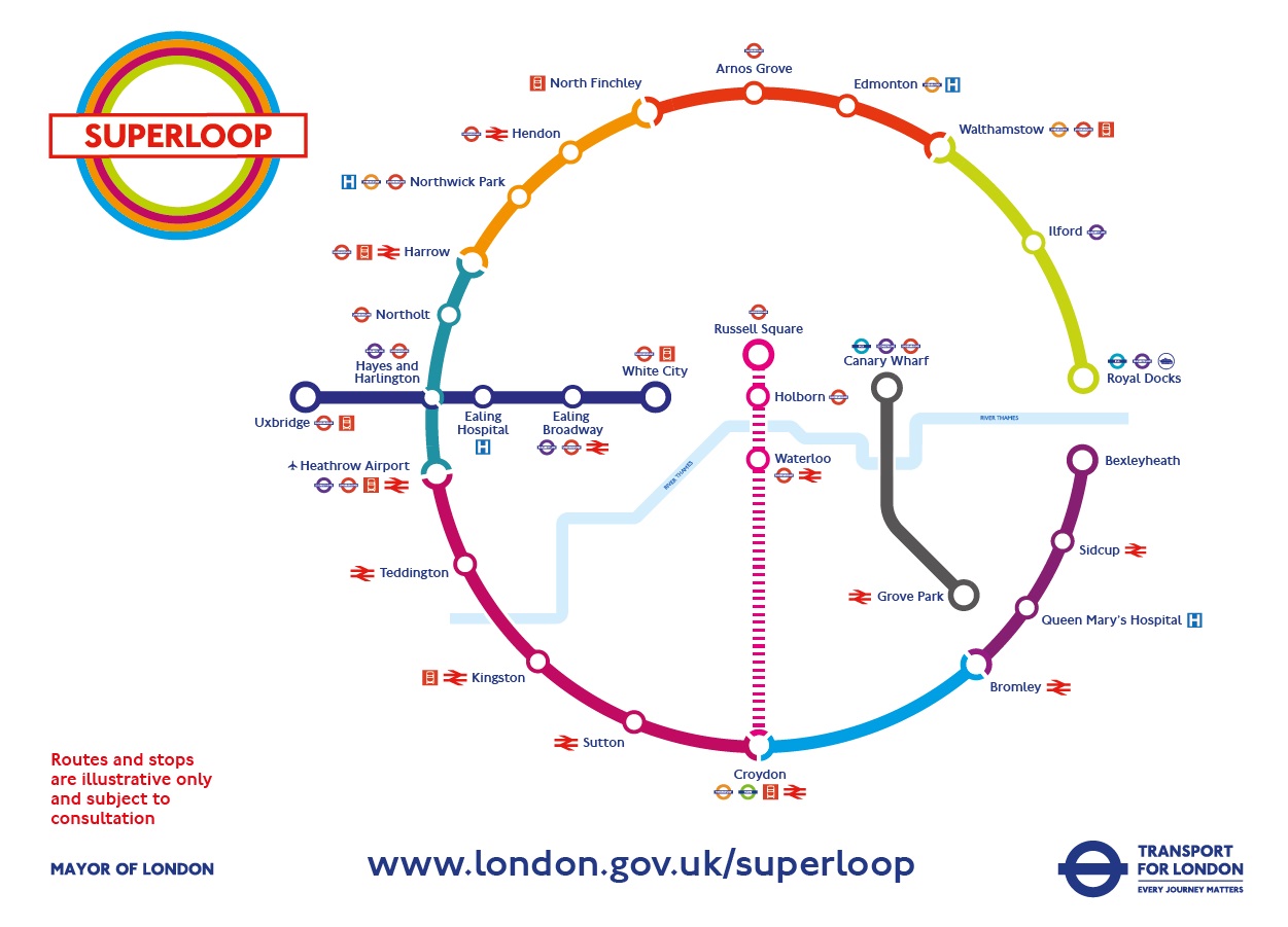 TfL Superloop express bus planned routes