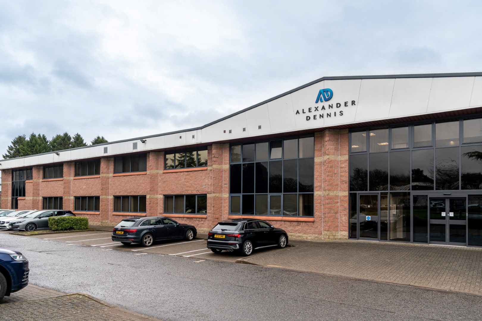 Alexander Dennis's Larbert HQ, which will be upgraded to be used as a manufacturing site