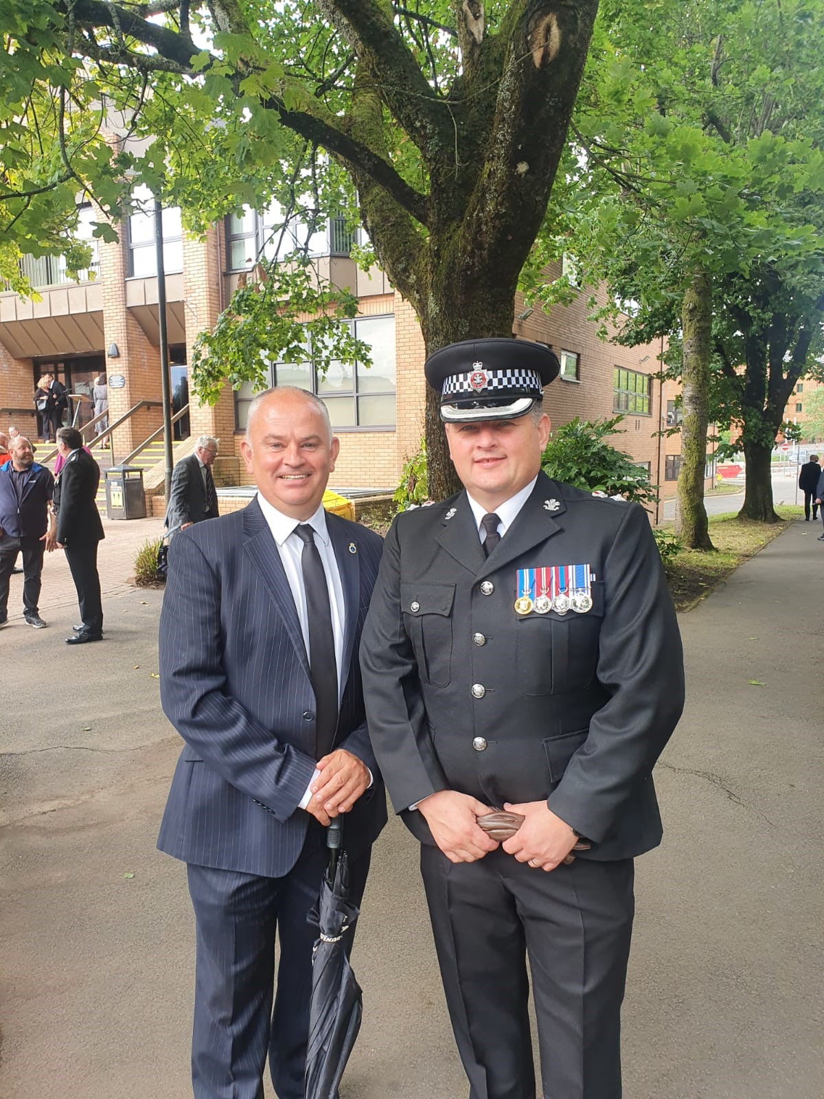 Jason Edwards was High Sheriff ofMid Glamorgan in 2020/2021. He's seen here with Chief Superintendent Stephen Jones of South Wales Police