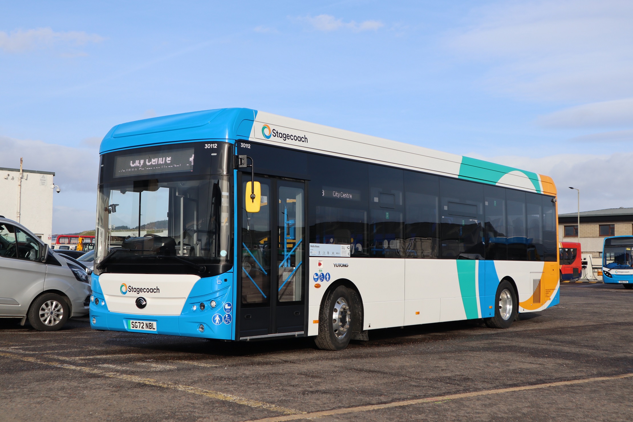 Stagecoach Inverness Yutong E10 battery electric bus