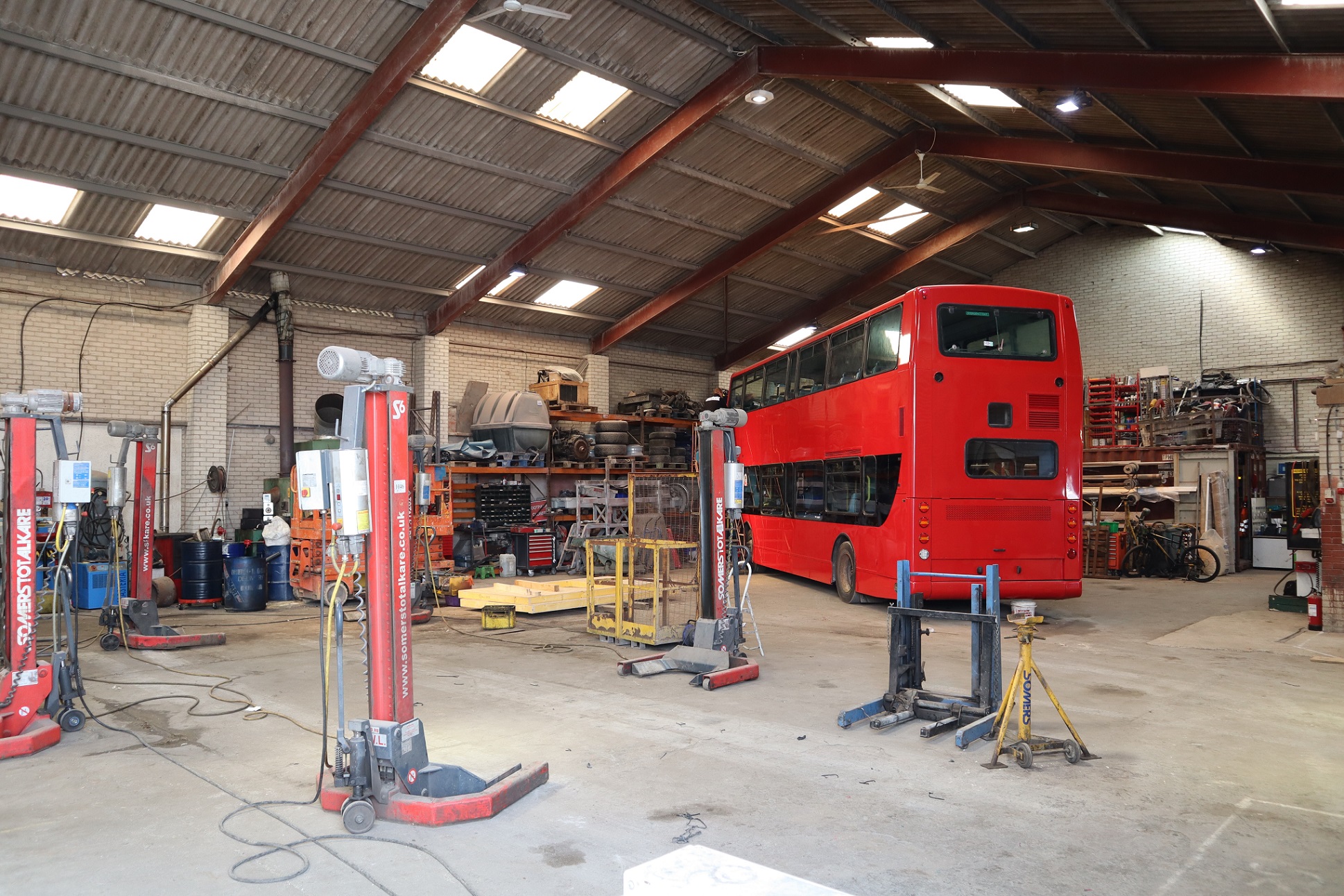 Archway Travel depot and garage area