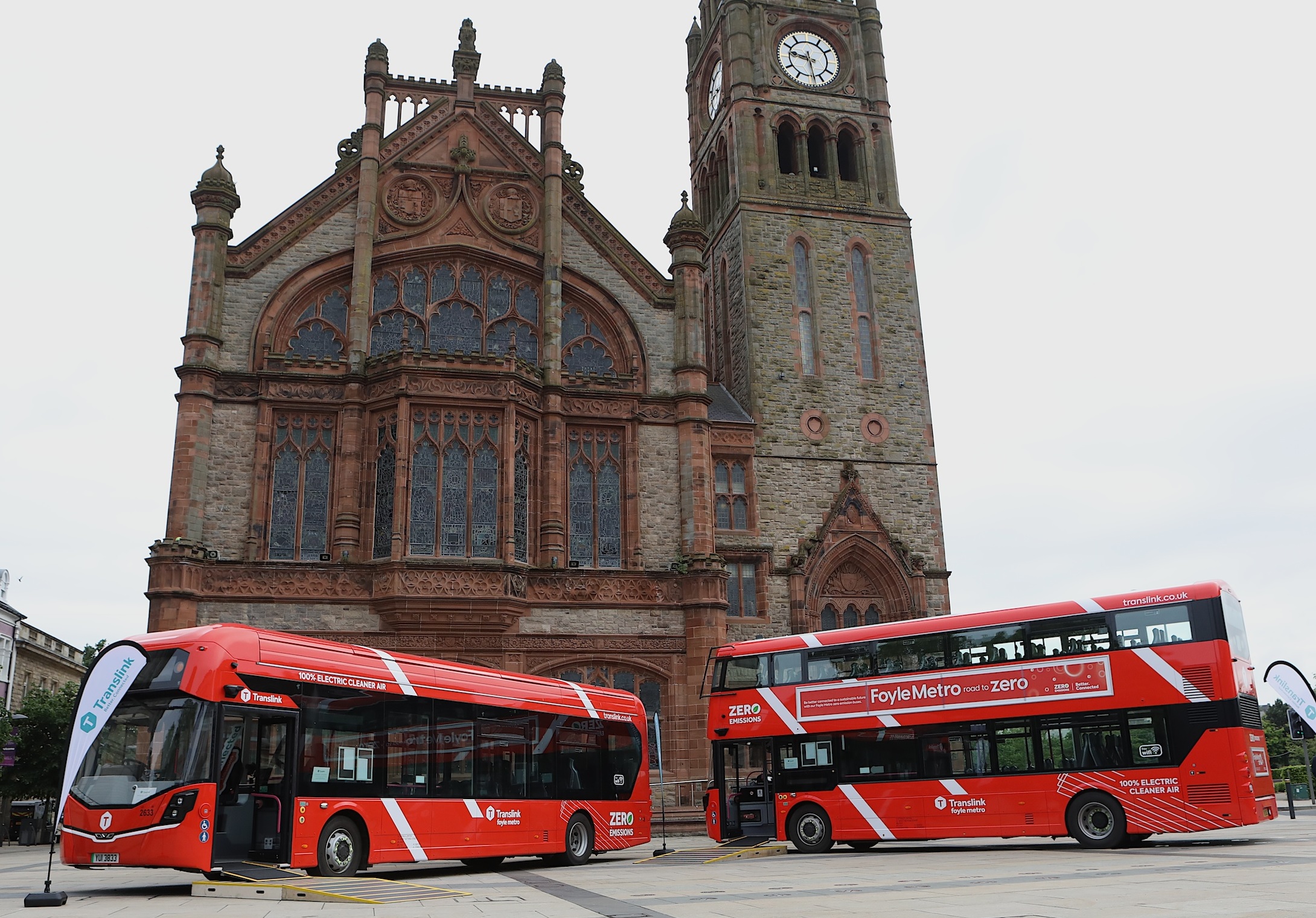 Translink debuts Foyle Metro battery electric Wrightbus fleet